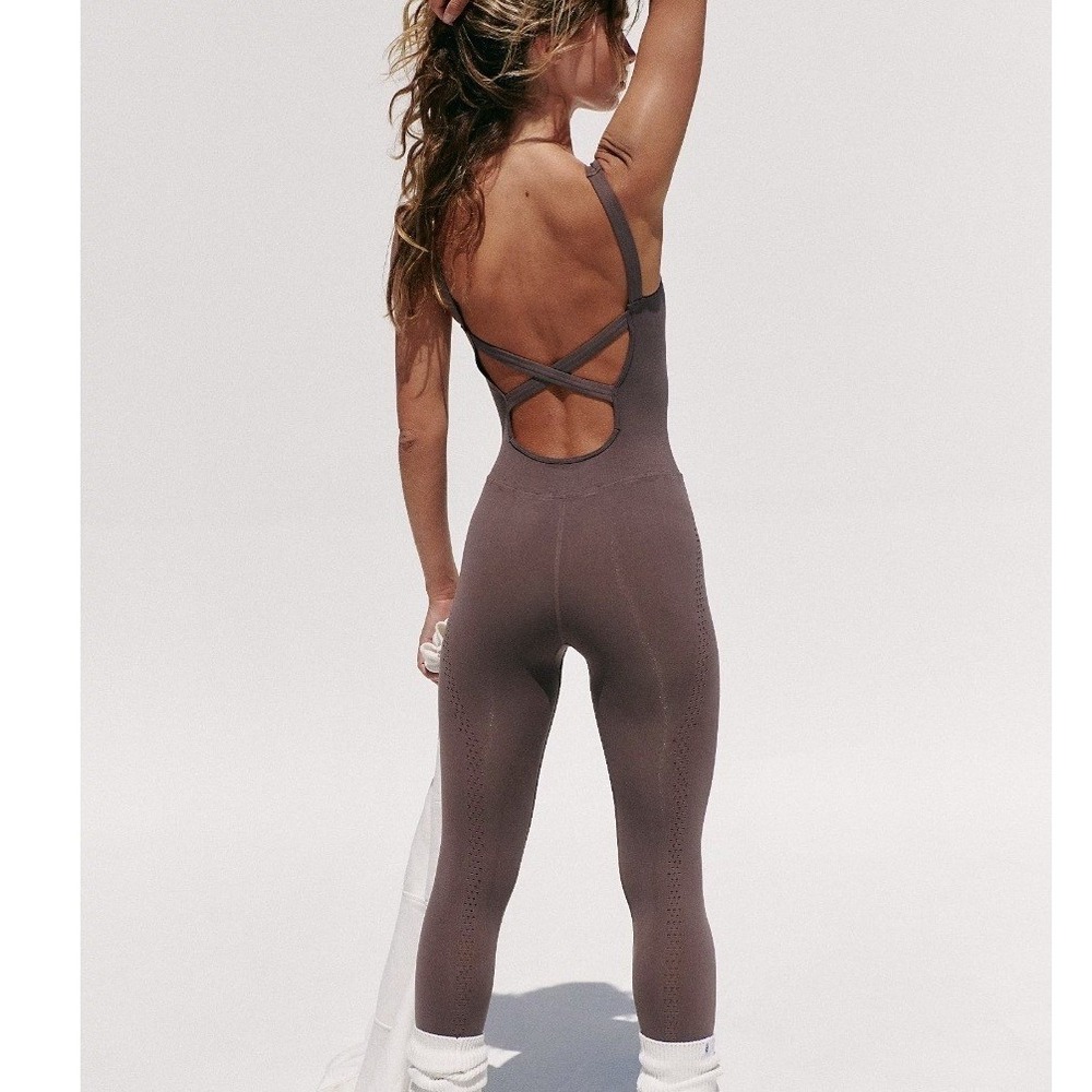 NEW Free People Movement Good Karma Onesie‎ Driftwood XS/S